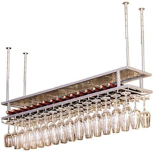 HFERTSCN Wine Display Rack kreatives lokales Goldweinregal Hanging Rotweinglas Regal verkehrt herum Home Bar Wine Rack Rack High Storage Sier 60 cm (sier 60 cm) FANDIAO von HFERTSCN