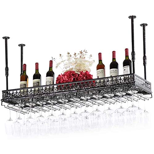 HFERTSCN Wine Rack Bar Restaurant Weinglasregal Home Red Hold Wall montiert S - Rotweinflasche Display Halter mit Halter Metall Hanging Weinregal 80 cm 80 cm FANDIAO von HFERTSCN