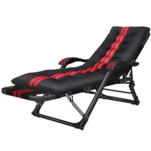 HFERTSCN Zero Gravity Stuhl Outdoor Klapper Patio Lounge Liege Garten Sonne Liegestuhl mit Kissen für Reisen, Camping, Strand, Deck - Schwarz FANDIAO von HFERTSCN