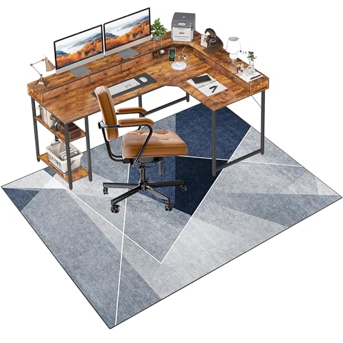 Hardbodenstuhl Matte 70x100 cm - Anti -Rutsch -Teppichschutz für Büro und Heim - Schreibtischmatte für Computerstühle - Bodenschutzlösung FANDIAO von HFERTSCN