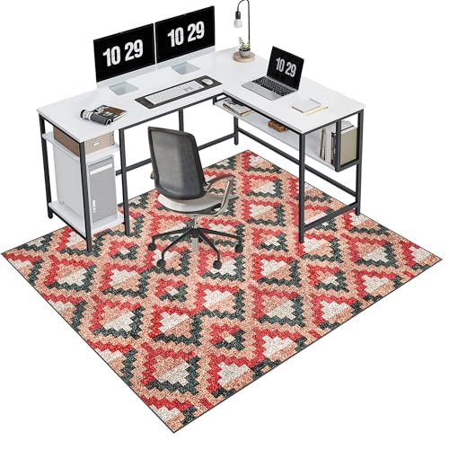 Hartholzboden -Office -Stuhlmatte - 140 x 200 cm Teppichschutz für Schreibtisch- und Spielstühle - Nicht -Schlupfmatte für Teppich- und Holzböden FANDIAO von HFERTSCN