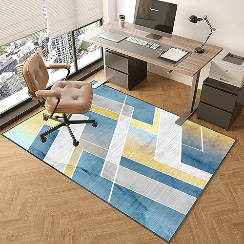 Hartholzbodenschutzmatte 100x140 cm-Nicht-Schlupf-Schreibtischstuhlmatte für Büro- und Spiele kratzfestes Mehrzweck-Mehrzweck-ideal für Holzparkett & Laminatböden FANDIAO von HFERTSCN