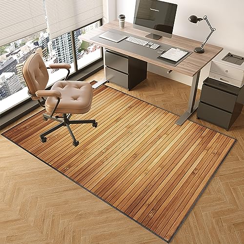 Heavy Desk Stuhl Stuhl Mat 80x120 cm - Büro- und Heimbodenschutz für Teppich- und Hartholzspiele und rollende Computerstuhlmatte & Nicht -Schlupf -Design FANDIAO von HFERTSCN