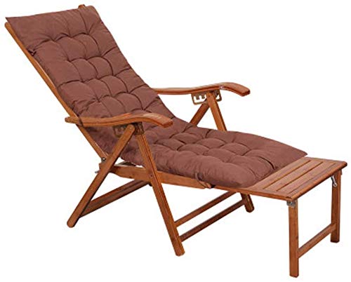 Leichte Lounge -Stühle klappern liegende Gartendeckstuhl Sonne Liegestuhl Zull der Schwerkraft Bambus Rückenlehne Strandstühle Sonnenbett Liege mit Kopfstütze einstellbarer Fußstütze max.200 kg von HFERTSCN