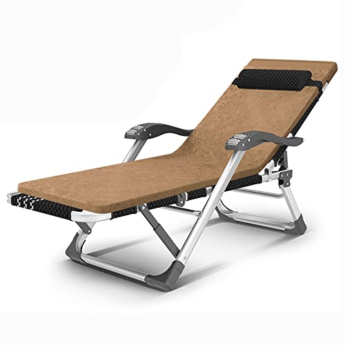 Liegestuhl mit Zero Gravity Lounge übergroß, liegende Lounge -Stuhl mit abnehmbarem Kissen liegende Terrasse Rasenstrand Campingstuhl für Ergonomie -Liegestuhl im Innen- und Außenbereich (F 1) von HFERTSCN