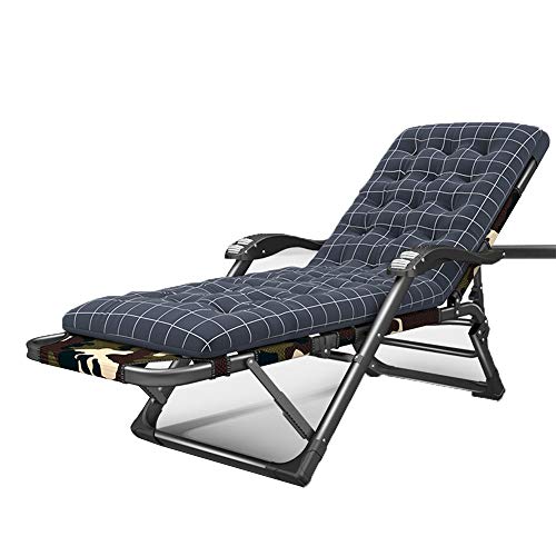 Lounge Stuhl, Sunloungers Extra breite Liegestühle XL Zull der Schwerkraftstuhl Ergonomisch einstellbarer Stuhl mit gepolstertem Sitzklapplieger für Innen- und Außen -Max -Ladung 200 kg (Camouflage von HFERTSCN