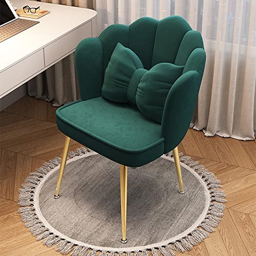 Mitte des Jahrhunderts Velvet Office Stuhl mit Rückenlehne bequemer Dressinghocker mit weichem Kissen Pad Stylisches Blütenblatt Design für Frauen und Mädchen perfekt für Schlafzimmer und Heimbüro Mitte des Jahrhunderts Velvet Office Stuhl mit Rückenlehne bequemer Dressinghocker mit weichem Kissen Pad Stylisches Blütenblatt Design für Frauen und Mädchen perfekt für Schlafzimmer und Heimbüro von HFERTSCN