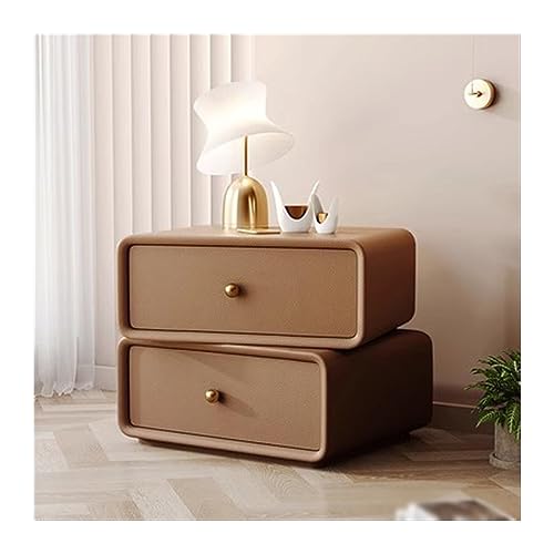 Nachttisch Schublade Kommode alle Massivholz Nachttisch rotierbare Doppel Aufbewahrungsschubladen Nachttisch Moderne einfache massive Farbe Bettmöbel Schlafzimmer rund Ecke Ecke Nachttisch von HFERTSCN
