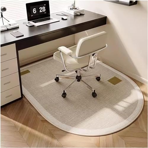 Nicht-Schlupf-Bürokabine für Teppich- und Holzböden leicht zu reinigen geruchsfrei 47.2x35.4in ideal für Home Office Smooth Wheel Glide Stylish Grey Moon Design FANDIAO von HFERTSCN