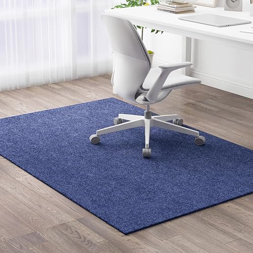 Nicht-Schlupf-Büroporte Stuhl Mat Lobable Floor Protection Teppich für Heim und Büro ideal für Computertische Spielzimmerstuhl Rolling (120 x 160 cm blau) FANDIAO von HFERTSCN