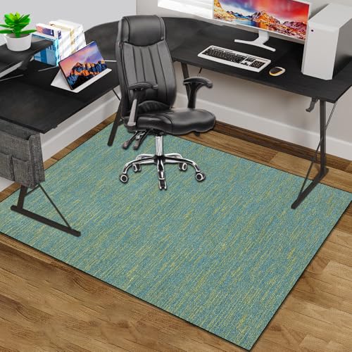 Nicht-Schlupfstuhl-Matte für Office & Gaming U2013 Floor Protector für Hartholz & Teppich, Rechteck 150 x 160 cm, ideal für Schreibtisch- und Bürotiele FANDIAO von HFERTSCN