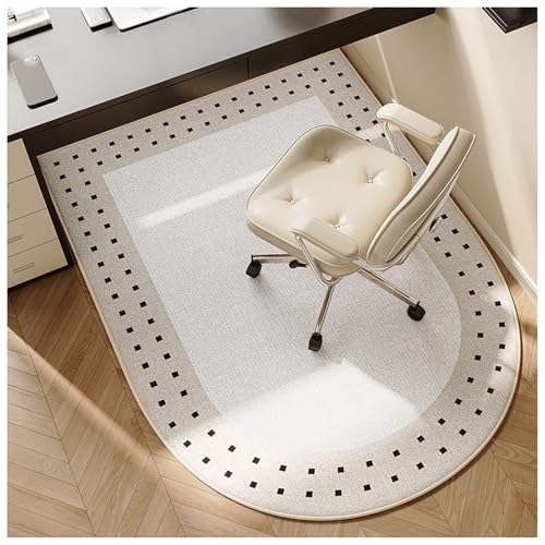 Non-Rutip Office Stuhl Mat TPR-Bodenbelag Beschützer für Hartholz- und Fliesen-Schock-absorbierende Schalldichte Easy Glide Wheels Loop Stapel Design Schwarz 120 x 90 cm FANDIAO von HFERTSCN