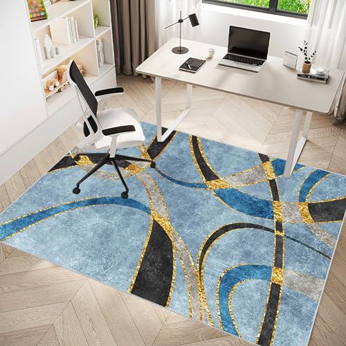 Office Chair Matte für Hardböden und Teppiche 70x100 cm Bodenschutzmatte Langlebiger Schreibtisch & Gaming Chair Unterlagen Nicht-Rutschoberfläche ideal für den Gebrauch zu Hause und im Büro von HFERTSCN