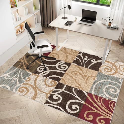 Office Chair Matte für Hardböden und Teppiche Bodenschutzmatte für Home & Office Gaming Stuhl untergräbt dauerhafte Schreibtischstuhl Mat 130 x 150 cm Nicht-Schlupf-Design. FANDIAO von HFERTSCN