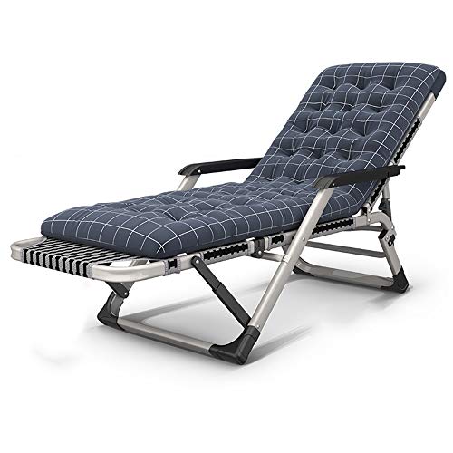 Patio Lounge Chairs Übergroßer Schwerelaststuhl, Rasenlieger, Liege Patio Lounger Stuhl, faltbare tragbare Chaise, mit abnehmbarem weichem Kissen, Stütze von 500 lbs. Langlebige, glückverheißende von HFERTSCN