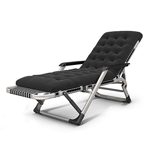 Patio Lounge Chairs Übergroßer Schwerelaststuhl, Rasenlieger, Liege Patio Lounger Stuhl, faltbare tragbare Chaise, mit abnehmbarem weichem Kissen, Stütze von 500 lbs. Langlebige, glückverheißende von HFERTSCN