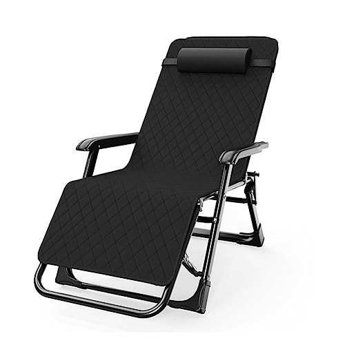 Patio Zero Gravity Chair Outdoor Klappstuhl Liege Liege Verstellbare Rückenlampenstuhl im Rückenlehnen mit Kissen für Campingpool -Camping -Cot -Strand -Stahlrahmen (Farbe: A+Kissen a) FANDIAO von HFERTSCN