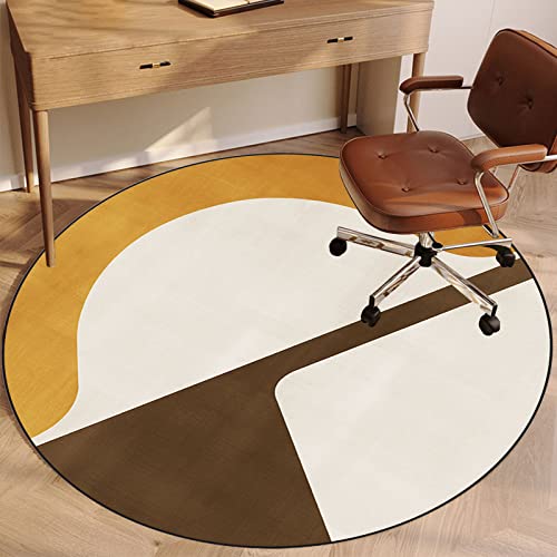 Rund Office Gaming Chair Mat 160 cm - Mehrzweck -Beschützer für Teppich- und Holzböden, Schreibtischstuhl Matte für Home Office, Bodenschutzteppich FANDIAO von HFERTSCN