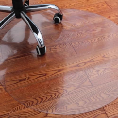 Runde Clear Floor Protector Mat PVC Hartbodenabdeckung für Home Office Transparent Desk Chair Matte Mehrzweckschutzkissen (55 cm 2 mm) FANDIAO von HFERTSCN