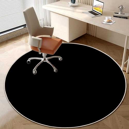 Runde Teppichstuhl Matten 80 cm Schreibtisch Stuhl Beschützer für Teppich- und Holzböden Büro- und Spielstuhlmattenschutzschutz für Home Office & Gaming Room FANDIAO von HFERTSCN