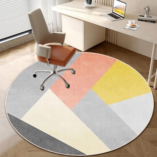 Runde Teppichstuhlmatte - Schreibtisch & Büroschutz für Hartholz- und Teppichböden - Gaming Chair Mat - 80 cm für Home Office & Gaming Room Nutzung FANDIAO von HFERTSCN