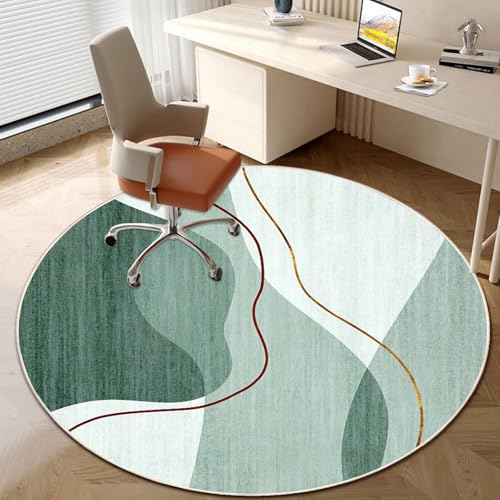 Runde Teppichstuhlmatte für Schreibtisch- und Spielbodenschutz für Büro- und Hartholz -Teppichschutz für Home Office 100 cm Durchmesser Stuhl Matte FANDIAO von HFERTSCN