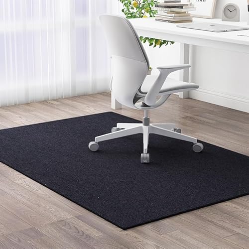 ScratchResistant Office Chair Mat für Hardböden 120x130 cm Schwarzer Unterlag FANDIAO von HFERTSCN