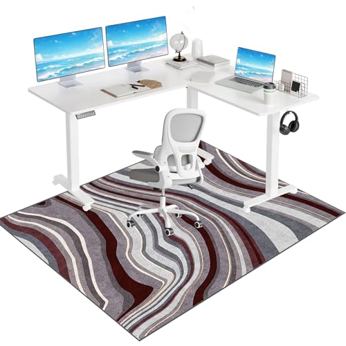 Stuhl Matte für Hardböden 80 x 120 cm Multi -Purpor Office Stuhl Protector für Home Office Gaming Computer Schreibtische Bodenmatten für rollende Stühle Teppichschutz FANDIAO von HFERTSCN