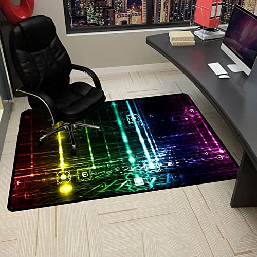 Stuhl Matte für Hartholzboden, Anti-Rutsch-Geräusch-Stornierung Gaming Stuhl Matte Teppich-Computer-Schreibtischstuhl Matte für Office Gaming Room Stuhl Floor Protektor (Farbe: Farbe 2, Größe: von HFERTSCN