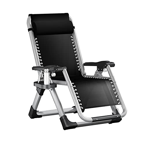 Stuhl mit Zero Gravity, faltbare tragbare Chaise Lounge ， mit Kopfstütze und Becherhalter, liegender Patio-Liegestuhl Rattan Sun Liege für ältere und schwangere Frauen (Farbe: JH-1006) FANDIAO von HFERTSCN