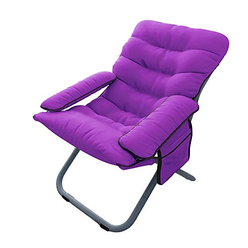 Stuhl mit Zero Gravity, verstellbarer Liege, klappbare Liege, Freizeit -Nickerchen -Stuhl tragbarer Außenstuhl mit Baumwollpolster und Aufbewahrungstasche und Ottomane für Terrassenbalkon (lila ohne Stuhl mit Zero Gravity, verstellbarer Liege, klappbare Liege, Freizeit -Nickerchen -Stuhl tragbarer Außenstuhl mit Baumwollpolster und Aufbewahrungstasche und Ottomane für Terrassenbalkon (lila ohne von HFERTSCN