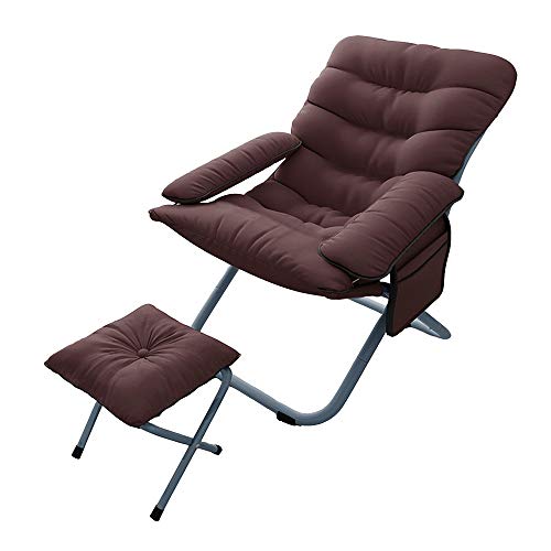 Stuhl mit Zero Gravity, verstellbarer Liege, klappbare Liege, Haushaltsnickerchen -Stuhl tragbarer Außenstuhl mit Baumwollpolster und Aufbewahrungstasche und Ottomane für Terrassenbalkon (braun mit Stuhl mit Zero Gravity, verstellbarer Liege, klappbare Liege, Haushaltsnickerchen -Stuhl tragbarer Außenstuhl mit Baumwollpolster und Aufbewahrungstasche und Ottomane für Terrassenbalkon (braun mit von HFERTSCN