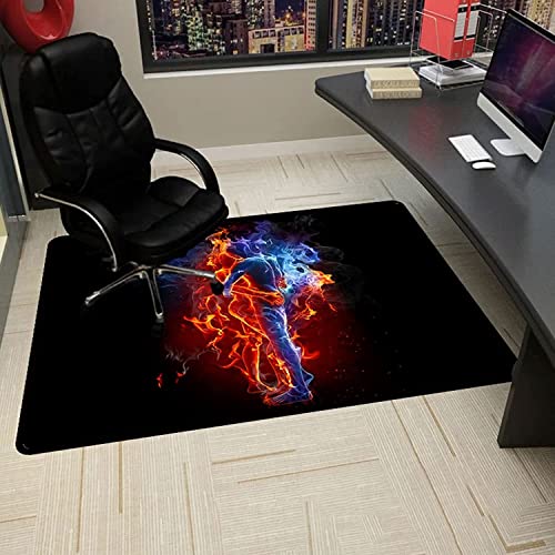 Stuhlmatte für Hartholzboden, Anti-Rutsch-Geräusch-Stornierung Gaming Stuhl Matte Teppich-Computer-Schreibtischstuhl Matte für Office Gaming Room Stuhl Floor Protektor (Farbe: Farbe 5, Größe: 120x160 von HFERTSCN