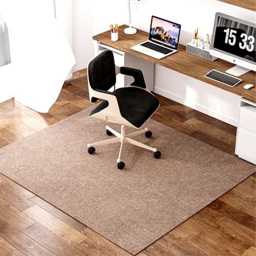 Stuhlmatte für Holzböden Kratzfeste Anti-Schlupf-Bürokabine Matte MIETER-PRE-PRE-PRE-PRE-PRE-PRE-PRE-PREINEN Desch Desch DESUTOKE FÜR Home & Office Beige Brown 120 x 90 cm FANDIAO von HFERTSCN