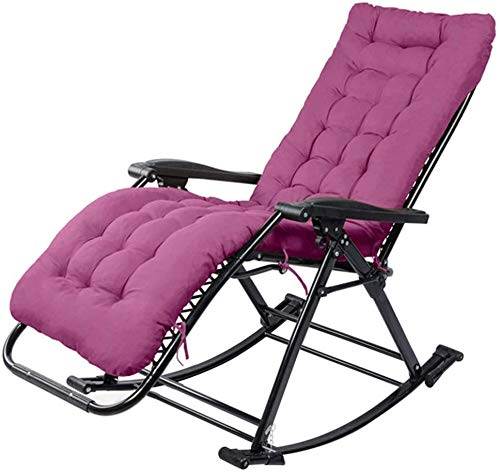 Sun Lounger Gartenstühle komfortable Schaukelstuhl Ith Pushions Zero. Chaise Lounges Patio Lounger Stuhl Outdoor Office Strand falten tragbare Liegestütze 200 kg (Farbe, Braun), Brown FANDIAO von HFERTSCN