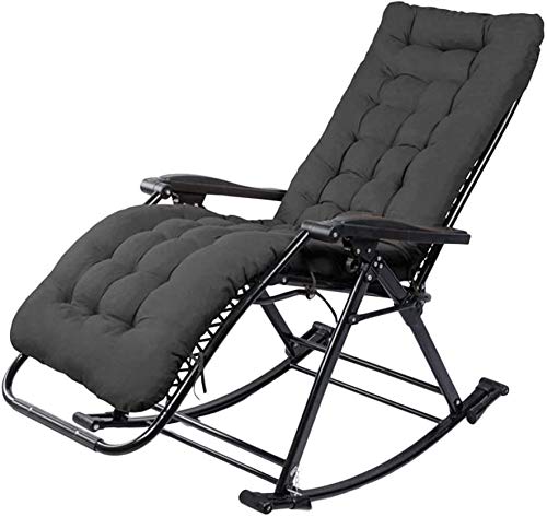 Sun Lounger Gartenstühle komfortable Schaukelstuhl Ith Pushions Zero. Chaise Lounges Patio Lounger Stuhl Outdoor Office Strand falten tragbare Liegestütze 200 kg (Farbe, Braun), Brown FANDIAO von HFERTSCN