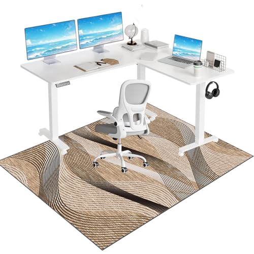 Teppich -Office -Stuhl Matte Gaming Desk Stuhl Beschützer für Rollstühle niedriger/mittlerer Pfahl Teppichboden Matte Easy Glide 80x100 cm Bodenschutzschutz FANDIAO von HFERTSCN
