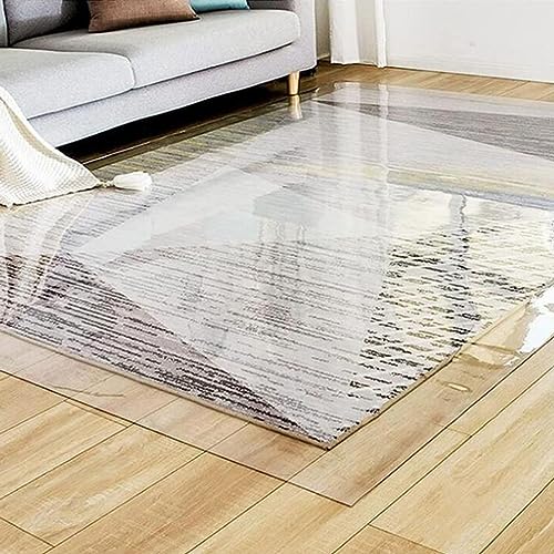 Transparente Nicht -Skid -Bodenschutzmatte für Office Desk Stuhl/Esstisch Clear Plastic Teppich Läufer 170/180/200 cm breit (2 mm Dicke) FANDIAO von HFERTSCN