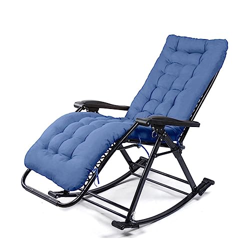 Zero Gravity Sun Lieger tragbarer Außenliebhaber im Innenbereich der Terrasse Garten Rocking Stuhl Klappstühle Einstellbare Rückenlehne Liegestuhl Poolside Stahlrahmen (Farbe: A+Kissen D) FANDIAO von HFERTSCN