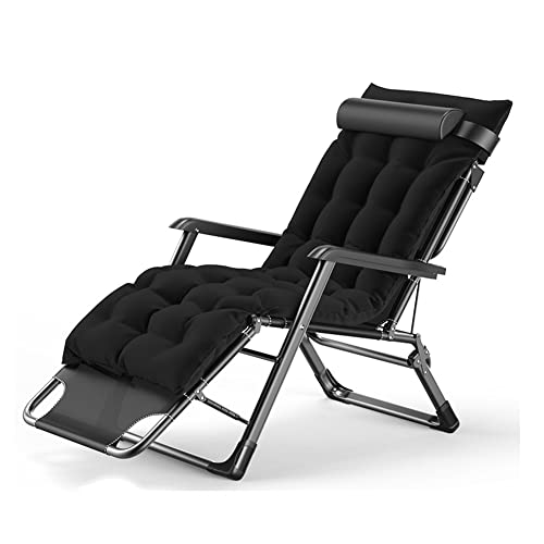 Zero Gravity Sun Lounger Outdoor Folding Chaise Lounge Stuhl Liege tragbare Design Verstellbarer Rückenlehre mit Kissen für Innenpool Strand Patio Rasenstahlrahmen (Farbe: A+Kissen B) FANDIAO von HFERTSCN