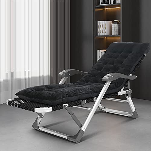 Zullaufstuhl der Gravity Lounge, Zulliege Rahmenstuhl Level Stuhl 15 Einstellbare Rückenlehne Liege Lounge Stuhl mit abnehmbarem Kissen Klapperie Liegepatio Outdoor Campingstuhl für Pool Beach (K) von HFERTSCN