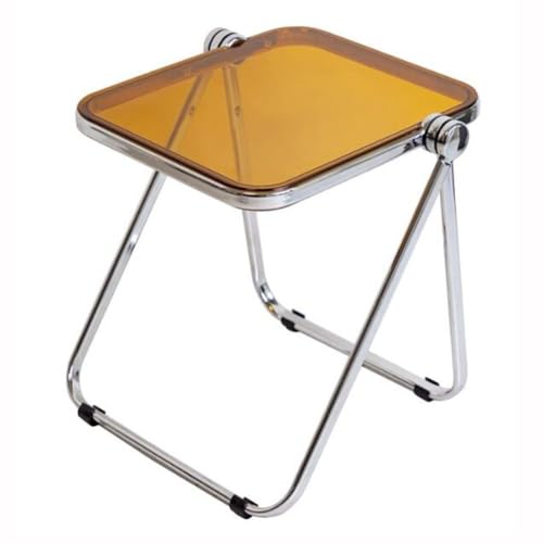 Acryl Beistelltisch Zusammenklappbar Acryl Couchtisch Klappbar Durchsichtig Nachttisch Freizeittisch Acryl Beistelltisch Arbeitszimmer Couchtisch Zuhause Büro Ausstellung(Size:41x36x44cm,Color:Orange) von HFFAIWM