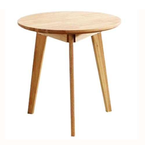 HFFAIWM Runder Beistelltisch Holz klein Beistelltisch, Kleiner Couchtisch für Wohnzimmer, Skandinavischer Stil, Schlafzimmer, Nachttisch aus Holz, Picknicktische von HFFAIWM