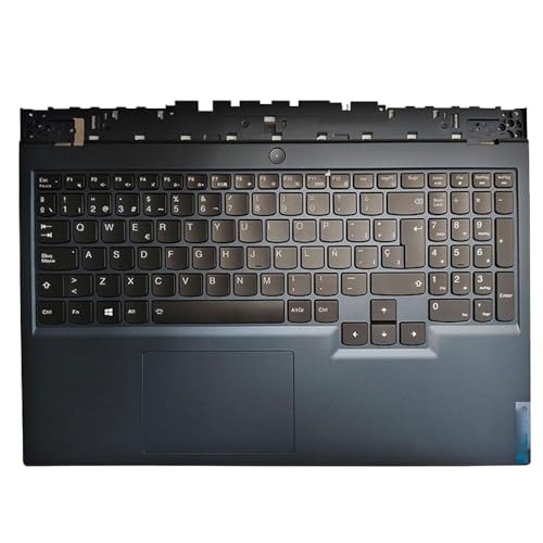 HFFOZMD Backlit Russisch/Spanisch/US/UK Tastatur Für Lenovo für Legion 5-15 5-15ITH6H 5-15ITH6 5-15ACH6H Mit Palmrest Obere Abdeckung Fall(SP Blue Cover) von HFFOZMD