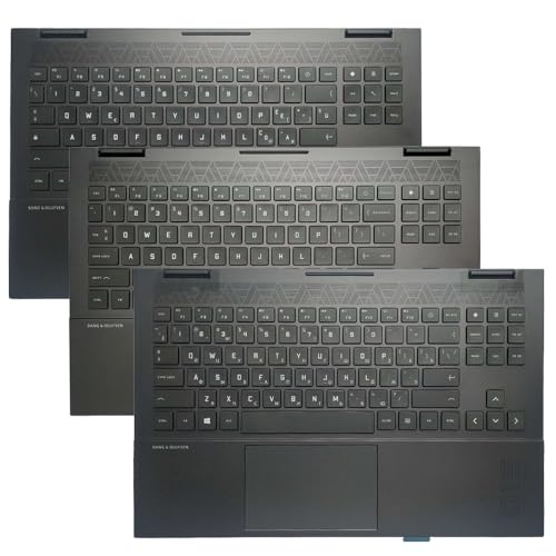 HFFOZMD RGB Backlit Französisch/Italien/Uns/Russische Tastatur Für HP Omen 15-EN 15-EK TPN-Q238 Q236 M00667-001 Mit Palmrest Obere Abdeckung(White Backlit RU) von HFFOZMD