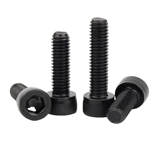 Radschrauben Ersat, 5 Stück/100 Stück DIN912 Grade12.9 Schwarze Sechskant-Innensechskantschraube M1.4 .6 M2 M3 M4 M5 M6 M7 M8(X8mm,M3.5 10pcs) von HFGDRH