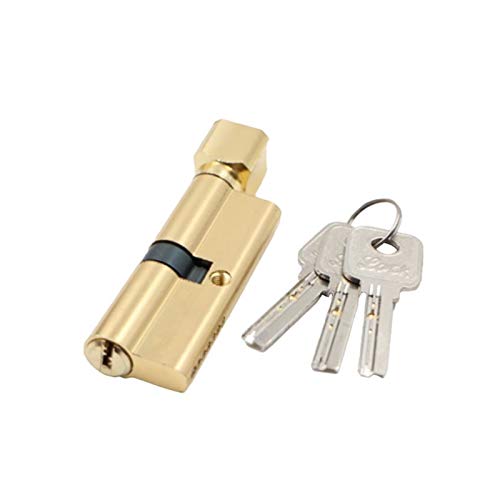 Schliebzylinder 30/30,Halbzylinder 1 satz Türzylinderschloss Voreingenommener 70mm Anti-Diebstahl-Eingang Metall Türschloss mit 3 Keys Home Security Interieur Schlafzimmerschloss(B) von HFGDRH