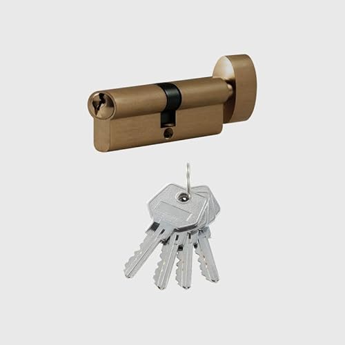 Schliebzylinder 30/30,Halbzylinder Türschlosszylinder Messing Stil Schließzylinder Schlüssel(Key-75-AB) von HFGDRH