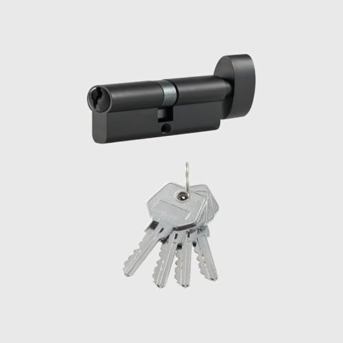 Schliebzylinder 30/30,Halbzylinder Türschlosszylinder Messing Stil Schließzylinder Schlüssel(Key-75-BLK) von HFGDRH
