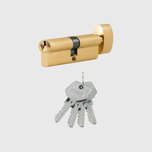 Schliebzylinder 30/30,Halbzylinder Türschlosszylinder Messing Stil Schließzylinder Schlüssel(Key-75-MB) von HFGDRH